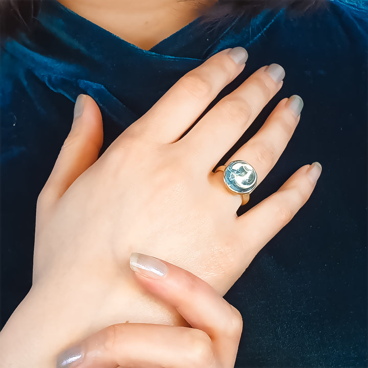 blauer Aquamarinring