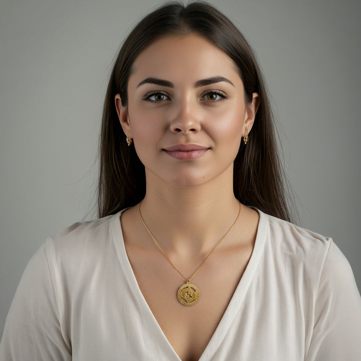 Runde Fische Halskette - Sternzeichen Schmuck