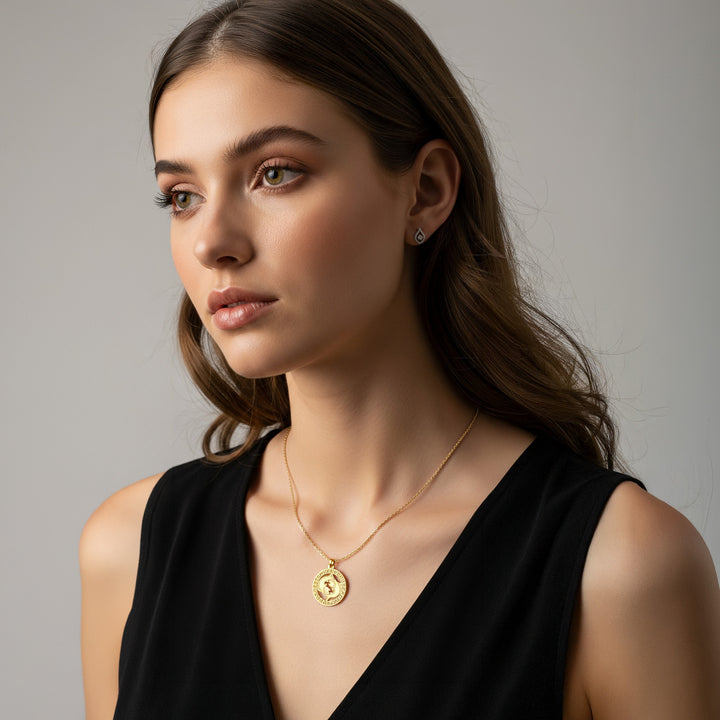 Runde Fische Halskette - Sternzeichen Schmuck