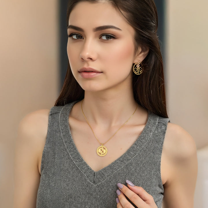 Runde Fische Halskette - Sternzeichen Schmuck