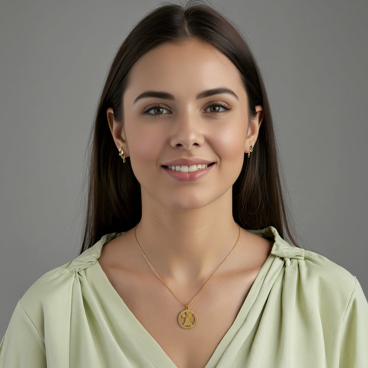 Runde Jungfrau Halskette - Sternzeichen Schmuck