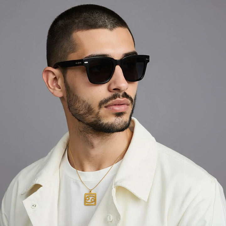 Quadratische Krebs Halskette - Sternzeichen Schmuck