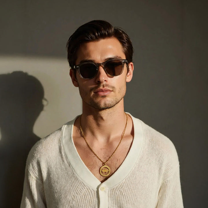 Runde Krebs Halskette - Sternzeichen Schmuck