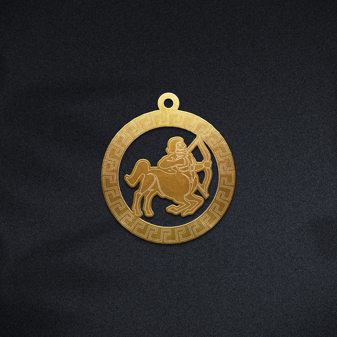 Runde  Schütze Halskette - Sternzeichen Schmuck