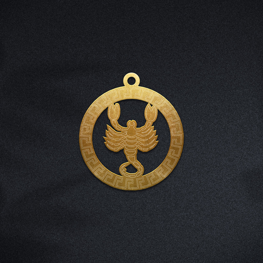 Runde  Skorpion Halskette - Sternzeichen Schmuck