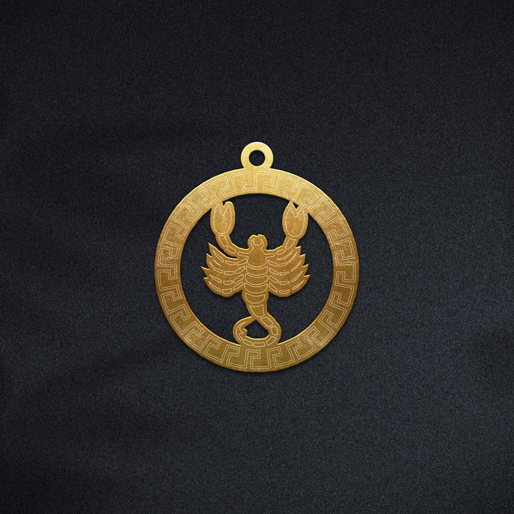 Runde  Skorpion Halskette - Sternzeichen Schmuck