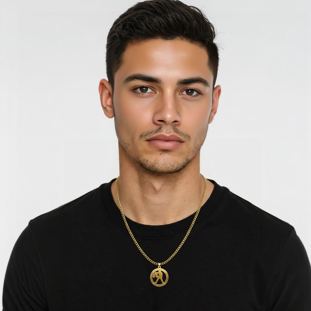 Runde  Waage Halskette - Sternzeichen Schmuck