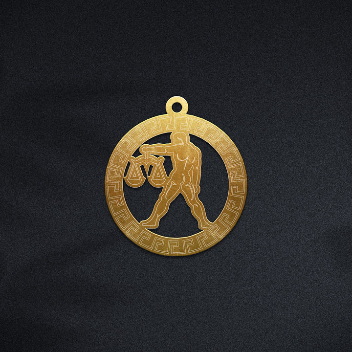 Runde  Waage Halskette - Sternzeichen Schmuck
