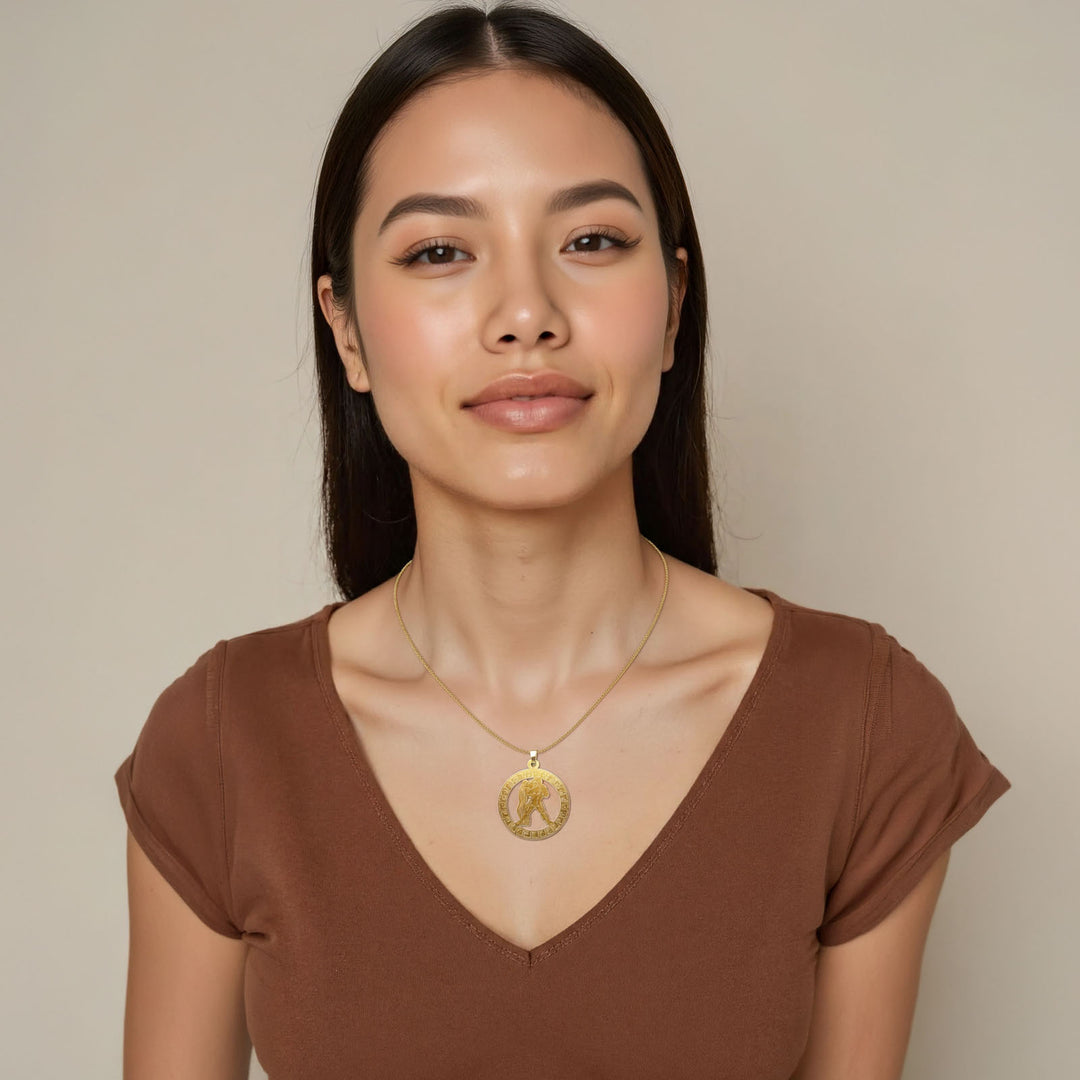 Runde  Wasserman Halskette - Sternzeichen Schmuck