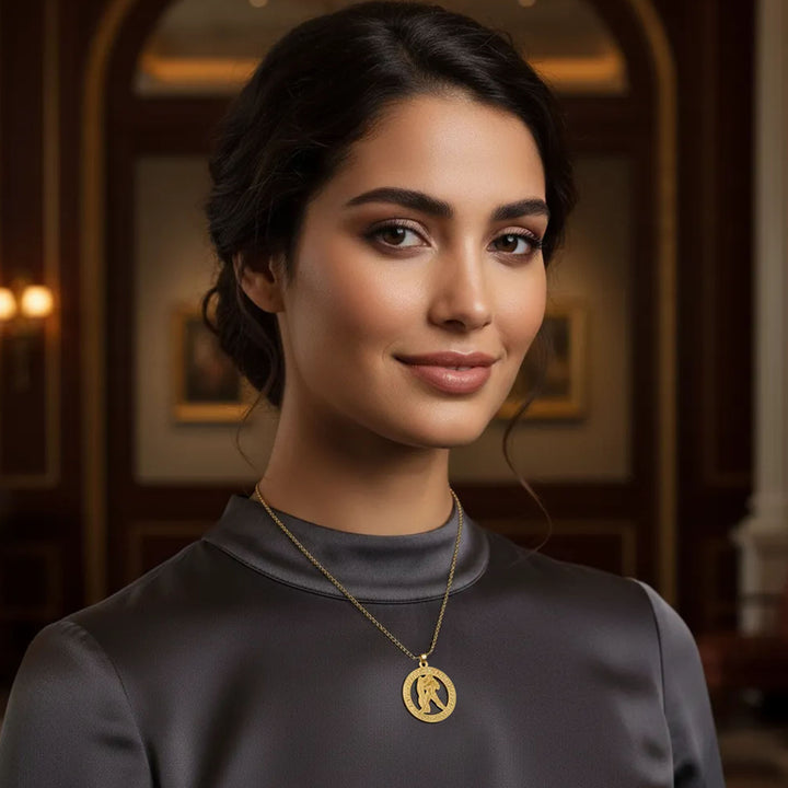 Runde  Wasserman Halskette - Sternzeichen Schmuck