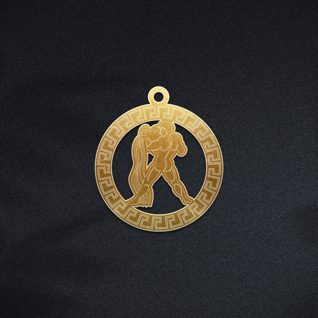 Runde  Wasserman Halskette - Sternzeichen Schmuck