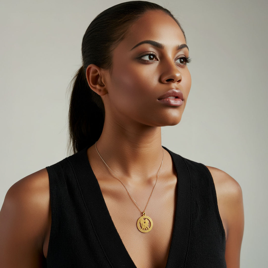 Runde  Zwillinge Halskette - Sternzeichen Schmuck