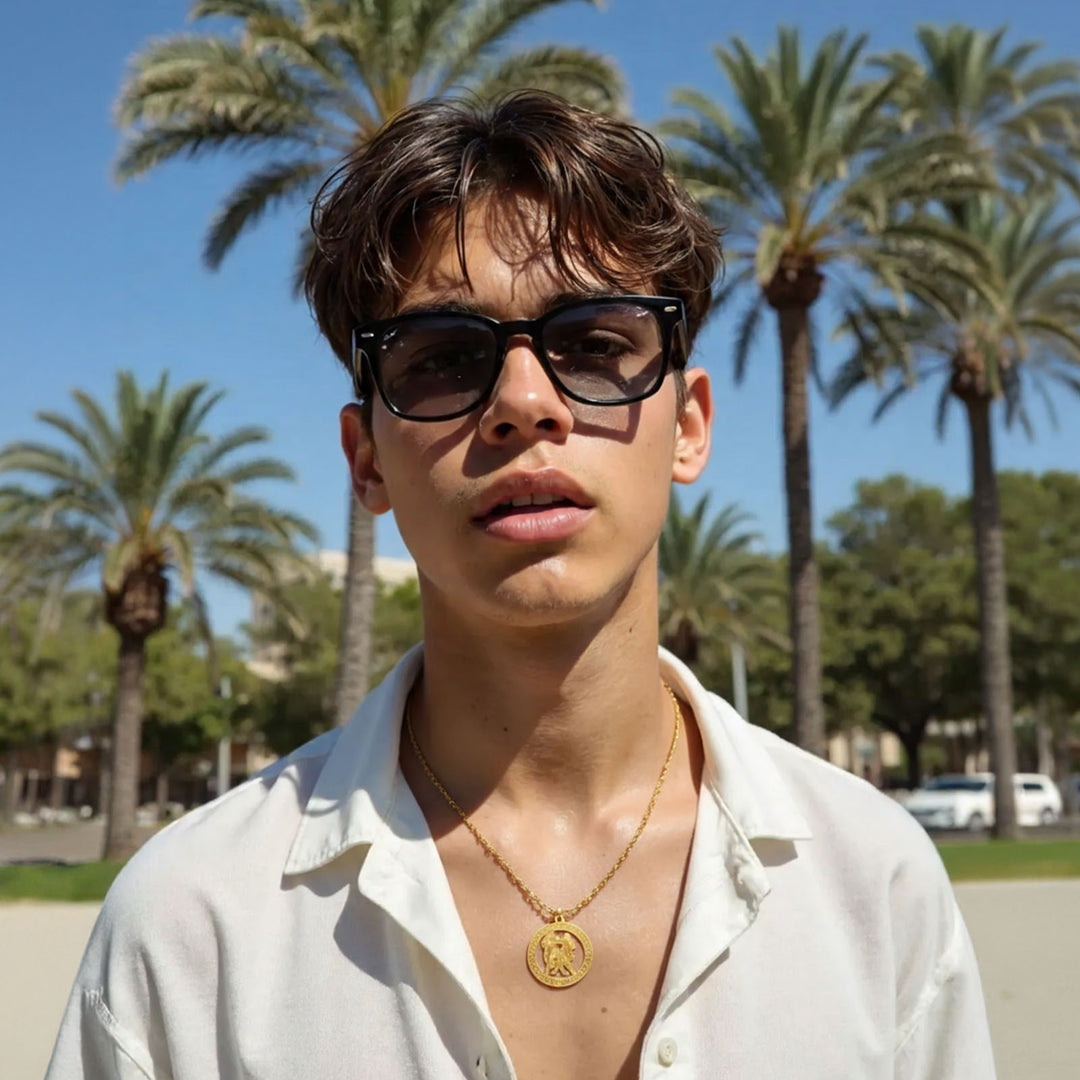 Runde  Zwillinge Halskette - Sternzeichen Schmuck