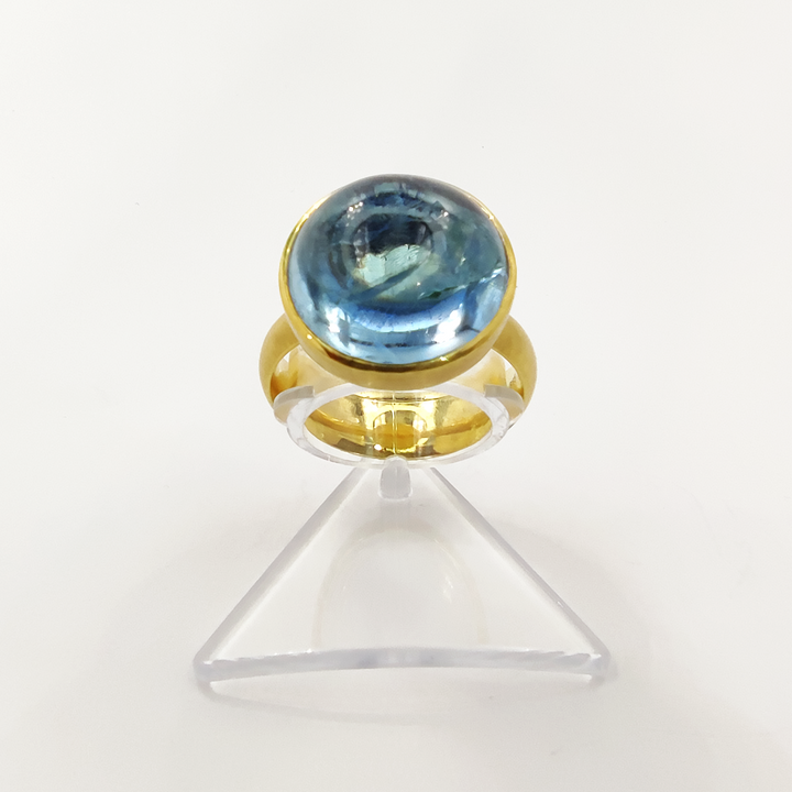 blauer Aquamarinring